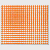 Circle Spots - Oranje op wit Cadeaupapier (Vlak)