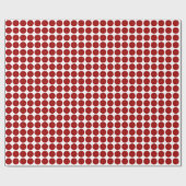 Circle Spots - Ruby Red op White Cadeaupapier (Vlak)