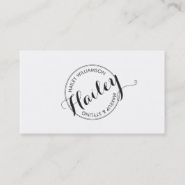  Circle Stamp Logo Make-up en Beauty White Visitekaartje