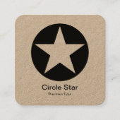 Circle Star - Kraft Vierkante Visitekaartje (Voorkant)