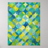 Circle Stars Hand Painted Artist Pattern Print (Voorkant)