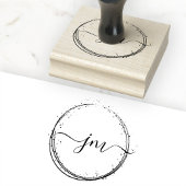 Circle-Stippen-Art, Monogram, Handschrift Stempel