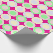 Circle Stippen Pastel Roze Groen Lavendel Geel Pol Cadeaupapier (Hoek)