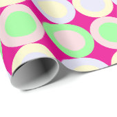 Circle Stippen Pastel Roze Groen Lavendel Geel Pol Cadeaupapier (Rol Hoek)