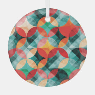 Circle Symphony: Kleurrijke Abstracte Vintage Glas Ornament