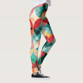 Circle Symphony: Kleurrijke Abstracte Vintage Leggings (Rechts)