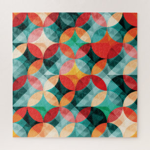 Circle Symphony: Kleurrijke Abstracte Vintage Legpuzzel