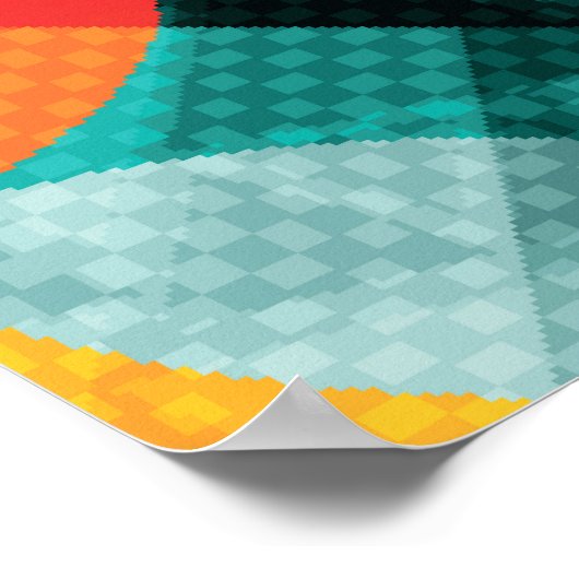 Circle Symphony: Kleurrijke Abstracte Vintage Poster (Hoek)