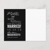 Circle Text & Photo Black Briefkaart Datum opslaan (Achterkant)