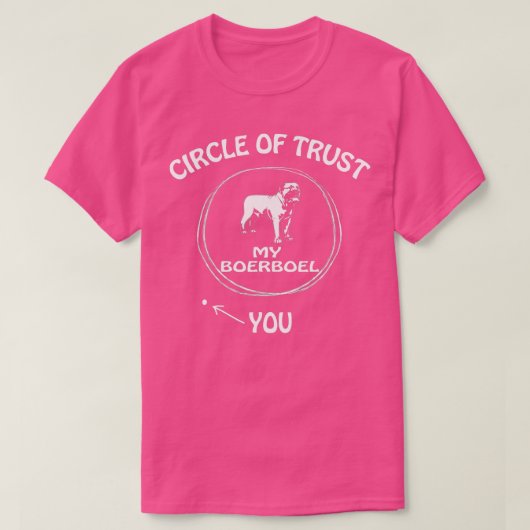 Circle Trust Boerboel Funny s for Hondenliefhebber T-shirt (Design voorkant)