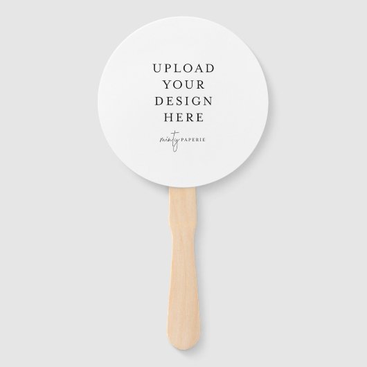 Circle Wedding Program Fan Handwaaier (Achterkant)