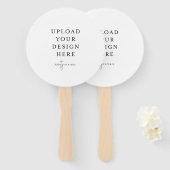 Circle Wedding Program Fan Handwaaier (Voorkant en achterkant)