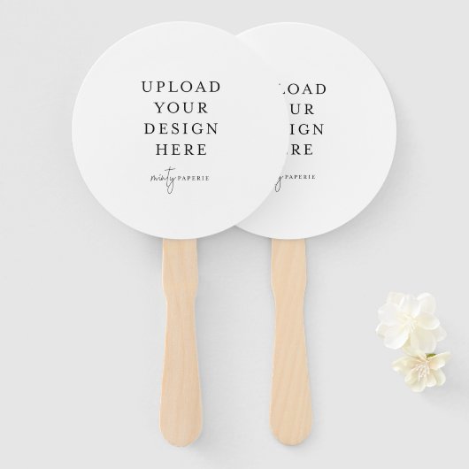 Circle Wedding Program Fan Handwaaier (Voorkant en achterkant)