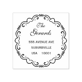 Circle Wreath  Script Custom Rubber Stamp Rubberstempel