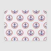 Circled Anchors Nautical Pattern Tissuepapier (Voorkant)