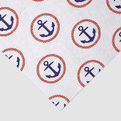 Circled Anchors Nautical Pattern Tissuepapier (Detail)