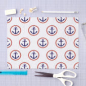 Circled Anchors Nautical Pattern Tissuepapier (Craft)