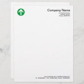 Circled Arrow - Grass Green Persoonlijk Briefhoofd (Voorkant / Achterkant)