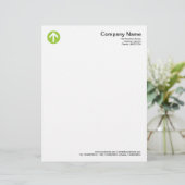 Circled Arrow - Martian Green Briefhoofd (Staand voorkant)