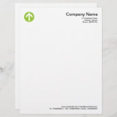 Circled Arrow - Martian Green Briefhoofd (Voorkant / Achterkant)