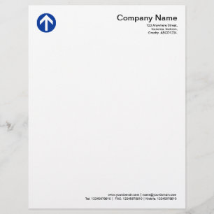 Circled Arrow - Navy Blue Persoonlijk Briefhoofd