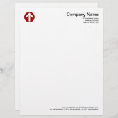 Circled Arrow - Ruby Red Persoonlijk Briefhoofd (Voorkant / Achterkant)