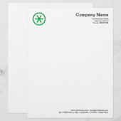 Circled Asterisk - Groen Briefhoofd Ontwerp (Voorkant / Achterkant)