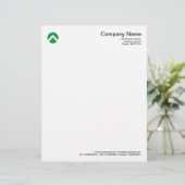 Circled Chevron - Grass Green Briefhoofd Sjabloon (Staand voorkant)