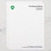 Circled Chevron - Grass Green Briefhoofd Sjabloon (Voorkant / Achterkant)