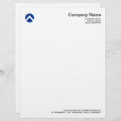 Circled Chevron - Navy Blue Briefhoofd Ontwerp (Voorkant / Achterkant)