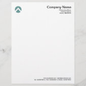 Circled Chevron - Ocean Green Gepersonaliseerd Briefhoofd (Voorkant)