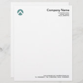 Circled Chevron - Ocean Green Gepersonaliseerd Briefhoofd (Voorkant / Achterkant)