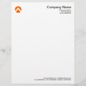 Circled Chevron - Sinaasappel Persoonlijk Briefhoofd (Voorkant)