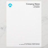 Circled Chevron - Sky Blue Briefhoofd Ontwerp (Voorkant)