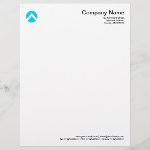 Circled Chevron - Sky Blue Briefhoofd Ontwerp