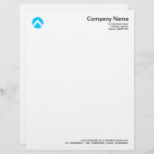 Circled Chevron - Sky Blue Briefhoofd Ontwerp (Voorkant / Achterkant)