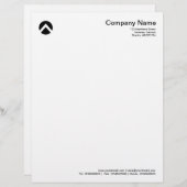 Circled Chevron - zwart Custom Briefhoofd (Voorkant / Achterkant)