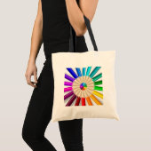 Circled gekleurde pennen tote bag (Voorkant (product))