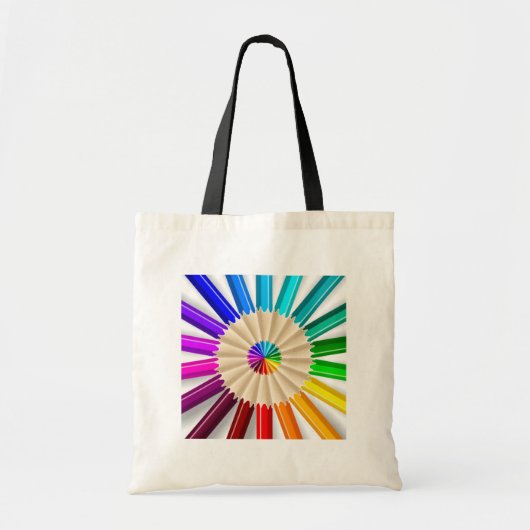 Circled gekleurde pennen tote bag (Voorkant)
