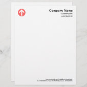 Circled-pijl - Tropisch roze Briefhoofd Ontwerp (Voorkant / Achterkant)