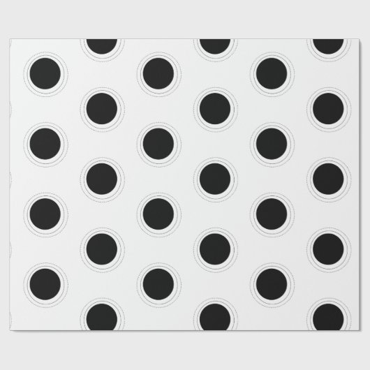 Circled Polka Dots Cadeaupapier (Vlak)