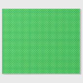 Circled polka dots, smaragdgroen en geel cadeaupapier (Vlak)
