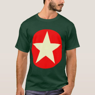 Circled Star - Cream en Red T-shirt
