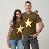 Circled Star - Cream met bruin T-shirt (Unisex)