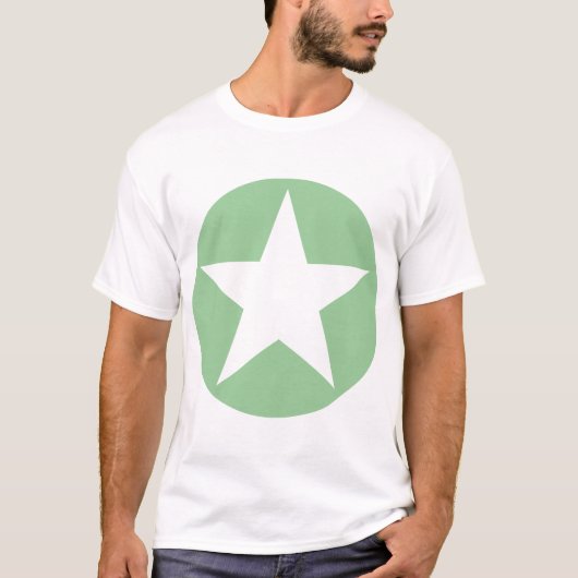 Circled Star - Faded groen T-shirt (Voorkant)