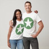 Circled Star - Groen leger T-shirt (Unisex)