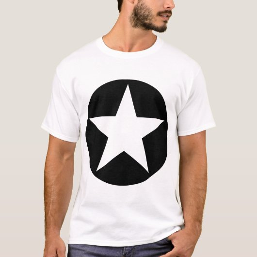 Circled Star - zwart T-shirt (Voorkant)