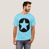 Circled Star - zwart T-shirt (Voorkant volledig)