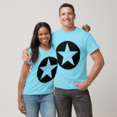 Circled Star - zwart T-shirt (Unisex)