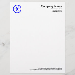 Circled Sterisk - blauw Briefhoofd Ontwerp